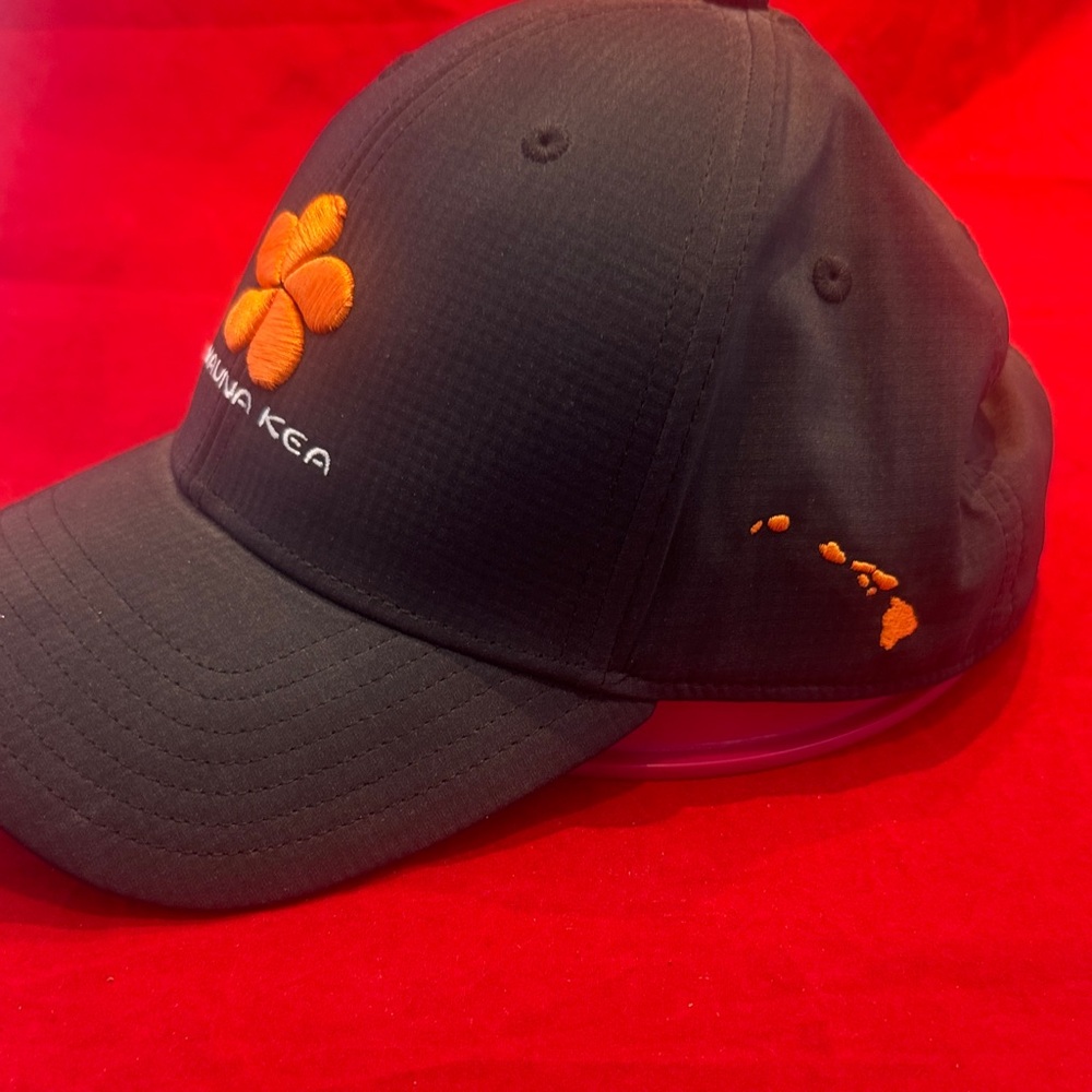 Mauna Kea Black Cap with Orange Logo - Picture 4 of 9